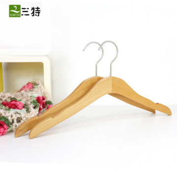 solid wooden flat hanger for fashion clothing shop